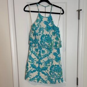 Lilly Pulitzer Blue and White Mini Dress